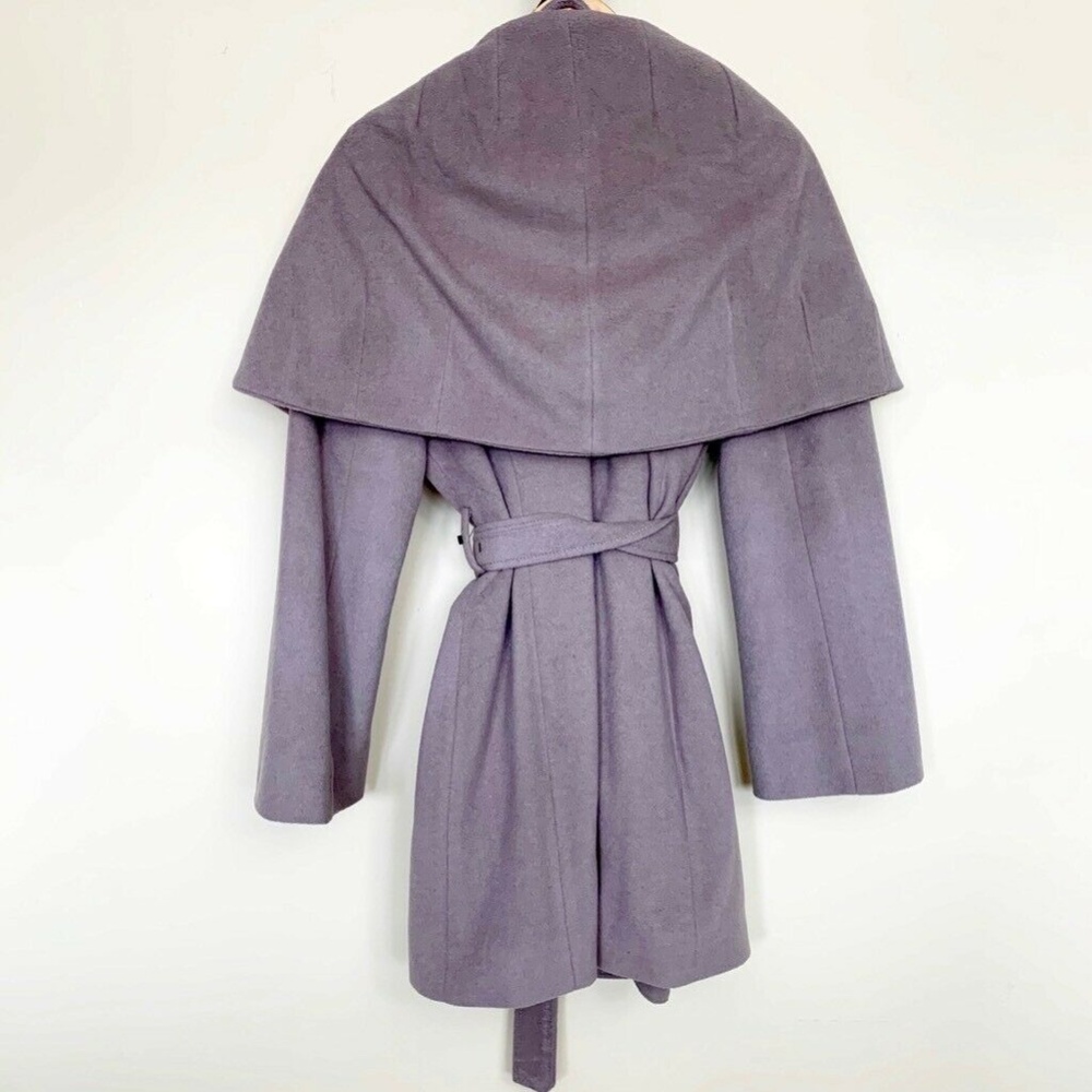NEW Tahari Marla Coat Open Shawl Collar Wool L - Picture 2 of 4